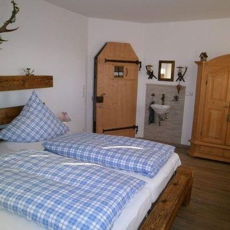 Wooden double bed