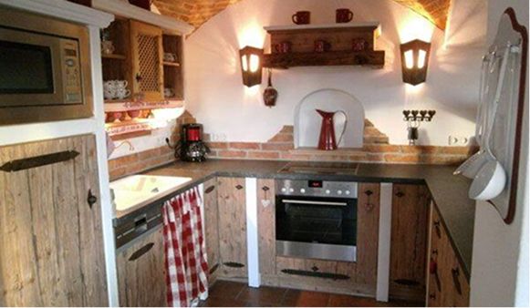 Rustic kitchen of an accommodation